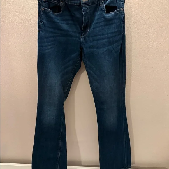 Classic Blue Denim Jeans by express  barley boot mid rise 14R - Picture 2 of 7